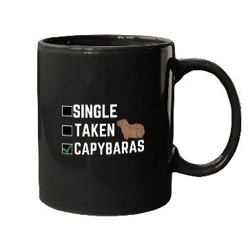 Discover Single Taken Capybaras cute capybara lover Mugs
