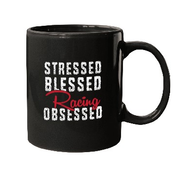 Discover Stressed Blessed Racing Obsessed Dirt Track Racing Mugs