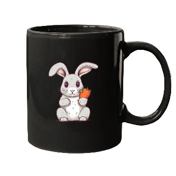 Discover Cute Little Bunny Glasses Rabbit Kids Easter Day Mugs