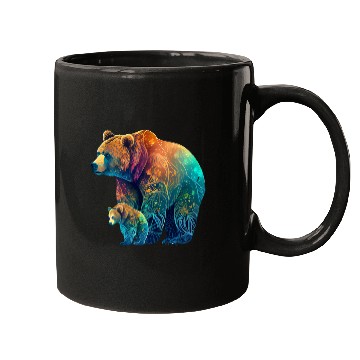 Discover Mother Bear and Cub Sublimation Graphic Wild 1 Mugs