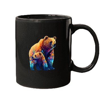Discover Mother Bear and Cub Sublimation Graphic Wild 2 Mugs