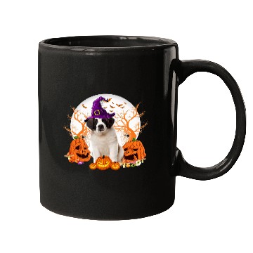 Discover Dog Halloween Saint Bernard Dog Jack O Lantern Mugs