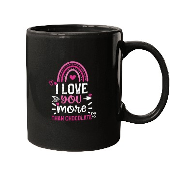 Discover I love you more than chocolate Mugs