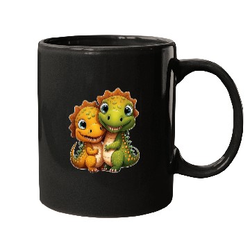 Discover Cute dino dinosaur siblings brothers kids love Mugs