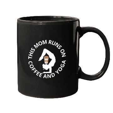 Discover this mom runs on coffee and yoga Mugs