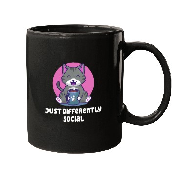 Discover Just Differently Social Nerd Introvert Weird Antis Mugs