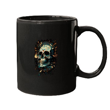 Discover Skull Dia de los Muertos Halloween Tattoo Gift Mugs