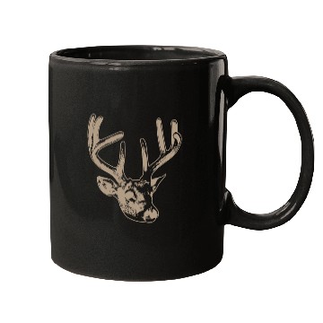 Discover beige deer head Mugs