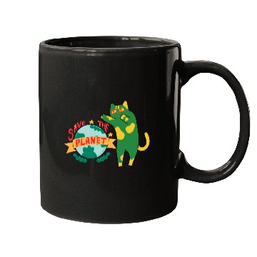 Discover Save The Earth Its The Only Planet With Cat Mugs