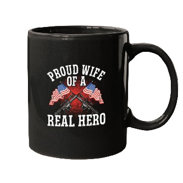 Discover Soldier proud wife of real hero military army Mugs