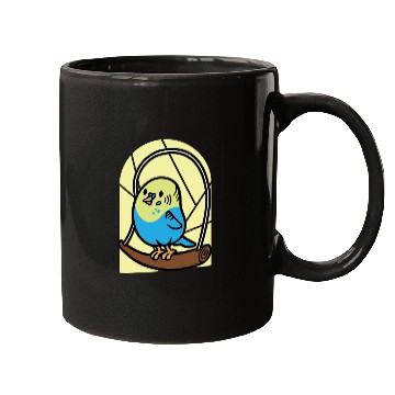 Discover Cartoon Parakeet Bird I Kids Parakeet Mugs