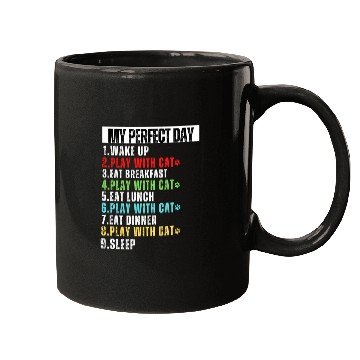 Discover My Perfect Day Cat Mom Cat Dad Mugs
