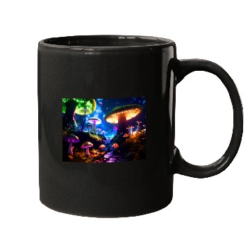 Discover Fantasy Shroom Forest Trippy Vibes Graphic Mugs
