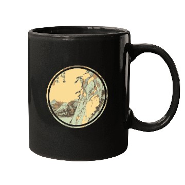 Discover Japanese mountain painting Mugs
