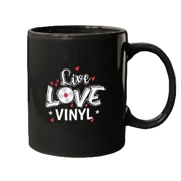 Discover Live Love Vinyl Record Music Phonogram Mugs