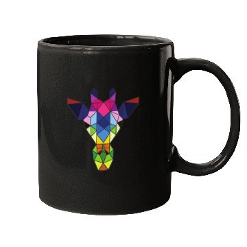 Discover giraffe head made of geometric shapes Mugs