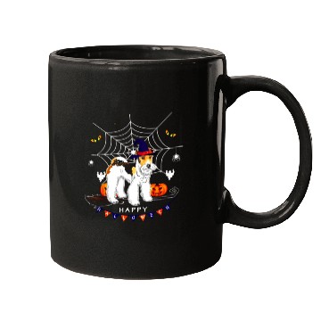 Discover Airedale Witch Pumpkin Kids Mens Womens Dog Lover Mugs