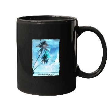 Discover Artistic Huntington Beach California Palm Tree Mugs