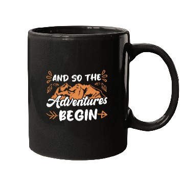 Discover And so the Adventure begins Wanderlust Hiking Mugs