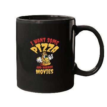 Discover Halloween Pizza Monster Scary Pizza Lover Food Mugs