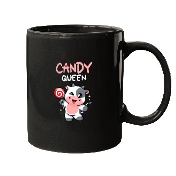 Discover Candy Queen I Lollipop I Cow I Kids I Candy Mugs