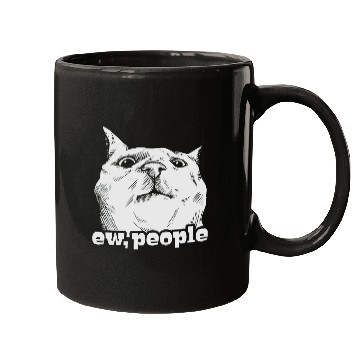 Discover Funny Cat Ew People Mugs