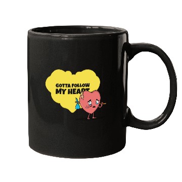Discover Gotta Follow My Heart Anti Valentine Heart Mugs