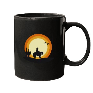 Discover sunset cowboy Mugs