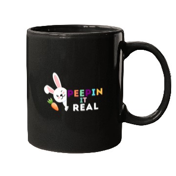 Discover Peepin it real happy easter rabbit sunday Mugs