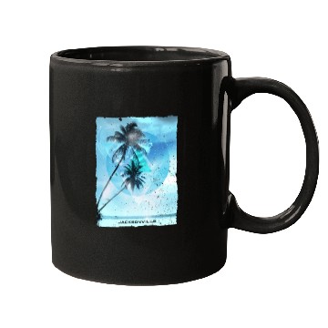 Discover Artistic Jacksonville Florida Palm Tree Vacation Mugs