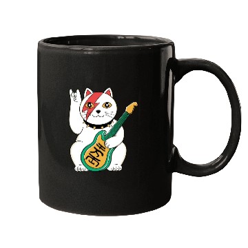 Discover Lucky Cat Guitar Guitarist Mugs