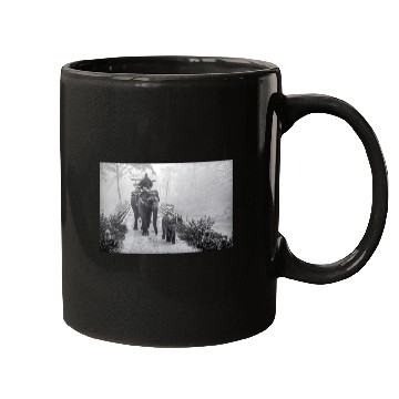 Discover Elephant Mom and Baby In Jungle Safari Mugs