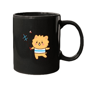 Discover Badminton Bear Lion Dog Cat Mugs