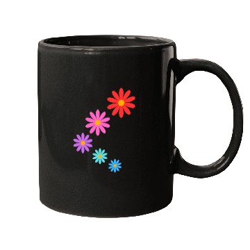 Discover falling multi colored flowers Mugs
