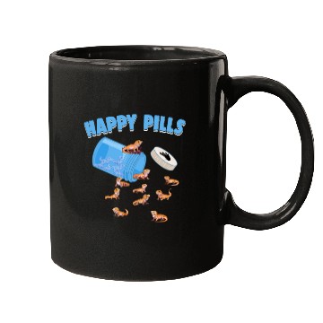 Discover Happy Pills Lizards Funny Bearded Dragon Lovers Mugs