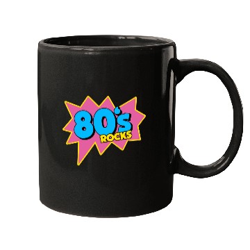 Discover 90s 80s Rocks Neon Rubic Cube Cassette Tape Mugs