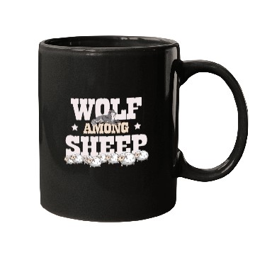 Discover Wolf Among Sheep Wolves Animal Werewolf Wolf Lover Mugs