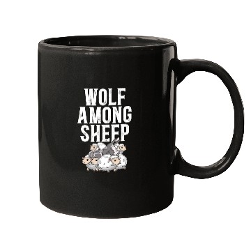 Discover Wolf Among Sheep Wolves Animal Werewolf Wolf Lover Mugs
