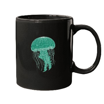 Discover Sea life, Green Jellyfish Mugs