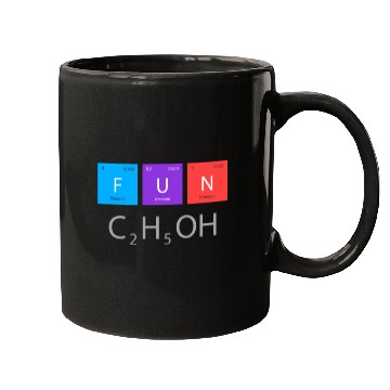 Discover Alcohol Ethanol Formula Chemistry Elements Drink Mugs