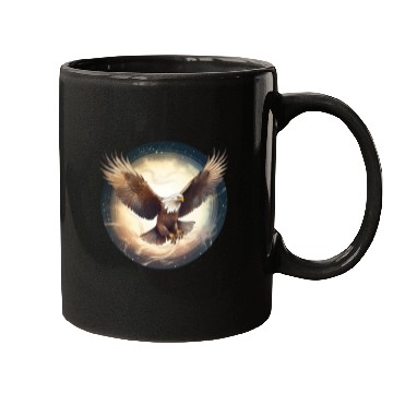 Discover Flying Bald Eagle Mugs