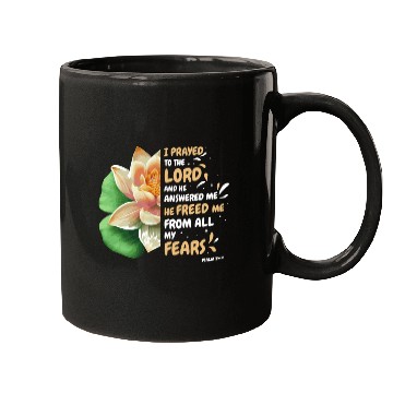 Discover Freed Me From Fear Water Lilly Flower Bible Verse Mugs