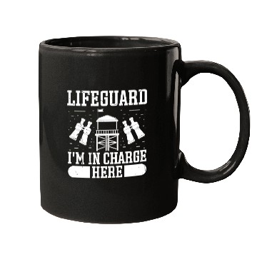 Discover Lifeguard in charge here swimming pool guard Mugs