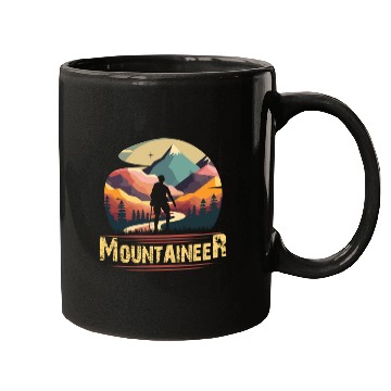 Discover Mountaineer Mountains climbing Hiker Wanderlust Mugs