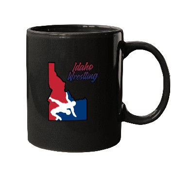 Discover Idaho Wrestling (USA Colors) Mugs