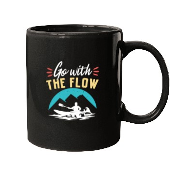 Discover Go With The Flow Kayaking Paddle Mugs