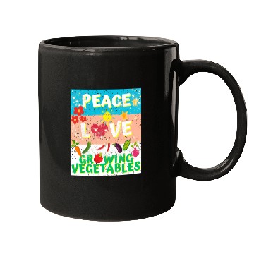 Discover Peace love Vegetables design for him cool Mugs