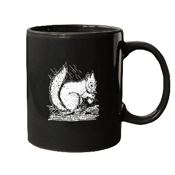 Discover Squirrel Drawing Art Squirrel Lover Mugs