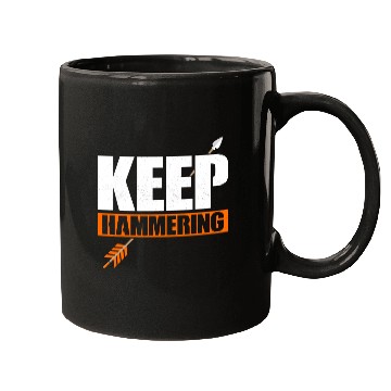 Discover Keep Hammering Bow & Arrows Target Archery Mugs