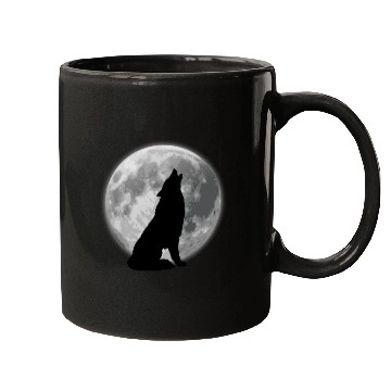 Discover Halloween Wolf Moonlight Wildlife Animal Design. Mugs